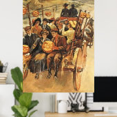 Haunted Hayride Jack O' Lantern Pumpkin Moon Poster (Thuiskantoor)