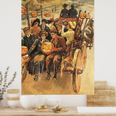 Haunted Hayride Jack O' Lantern Pumpkin Moon Poster (Keuken)