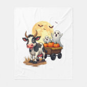 Haunted Hayride Koe Fleece Deken (Voorkant)