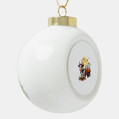 Haunted Hayride Koe Keramische Bal Ornament (Links)