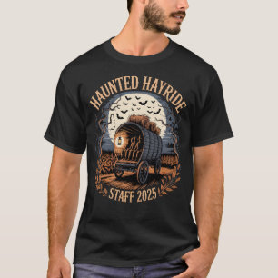 Haunted Hayride Personeel 2025 Halloween T-shirt