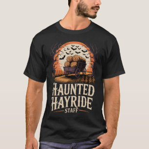 Haunted Hayride Personeel Halloween T-shirt