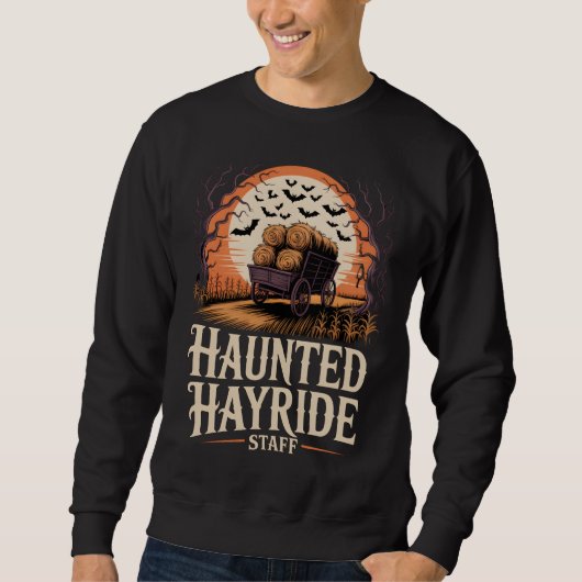 Haunted Hayride Personeel Halloween Trui (Voorkant)