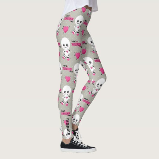Haunted Heart: Voodoo Doll & Hearts Leggings (Rechts)