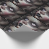 Haunted Hellen Dark Doll Art Wrapping Paper Cadeaupapier (Hoek)