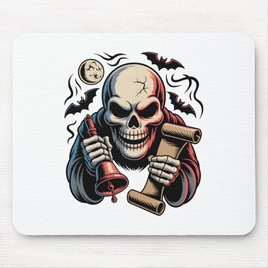 Haunted Herald Skeleton Halloween 1 Muismat (Voorkant)