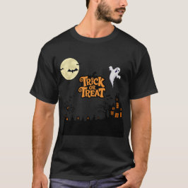 Haunted Hill | Klassieke Halloween House Silhouett T-shirt