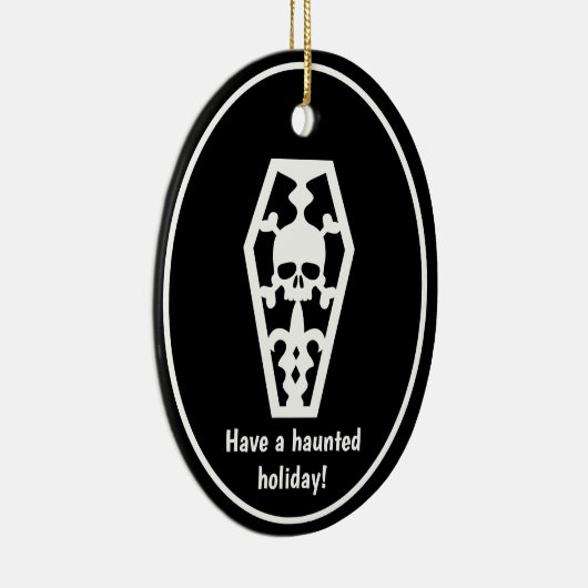 Haunted Holiday Keramisch Ornament (Rechts)