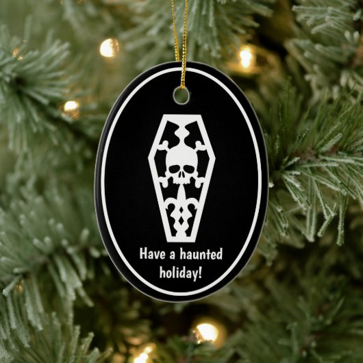 Haunted Holiday Keramisch Ornament (Boom)
