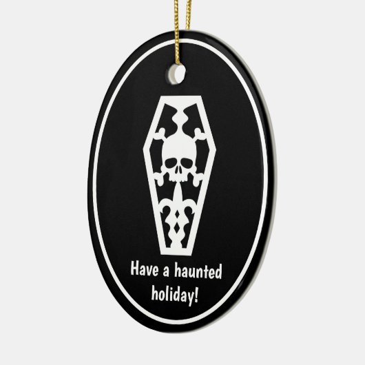 Haunted Holiday Keramisch Ornament (Links)