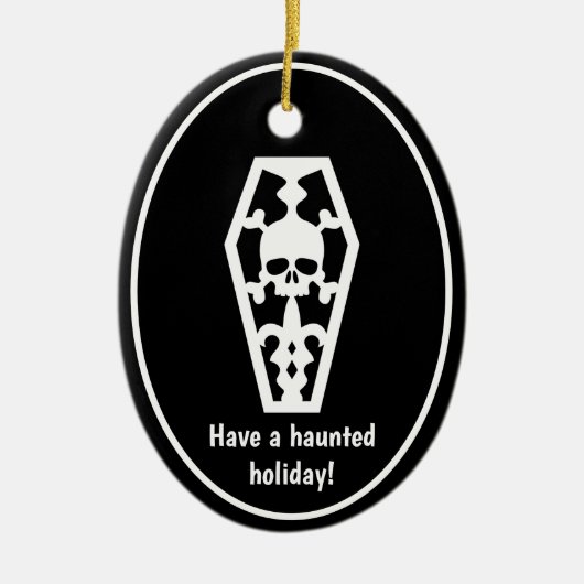 Haunted Holiday Keramisch Ornament (Voorkant)