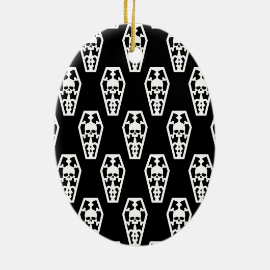 Haunted Holiday Keramisch Ornament (Achterkant)