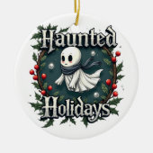 Haunted Holidays Cute Ghost Ornament (Voorkant)