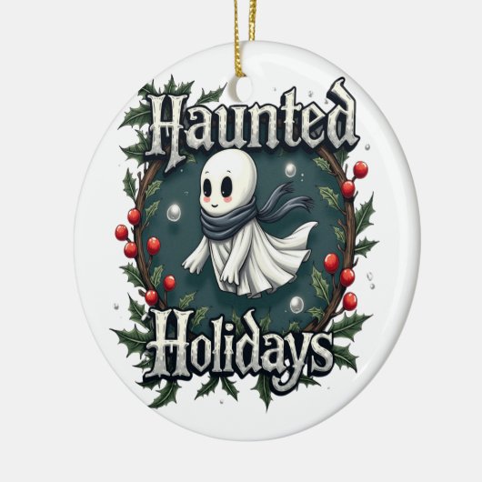 Haunted Holidays Cute Ghost Ornament (Links)