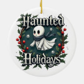 Haunted Holidays Cute Ghost Ornament (Achterkant)