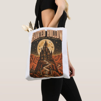 Haunted Hollow Halloween Gotische Kasteel Vintage Tote Bag