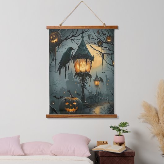 Haunted Hollow – Halloween Night Hangend Wandkleed (Slaapkamer)