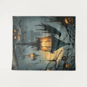 Haunted Hollow – Halloween Night Wandkleed (Voorkant (horizontaal))