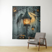 Haunted Hollow – Halloween Night Wandkleed (In situ)