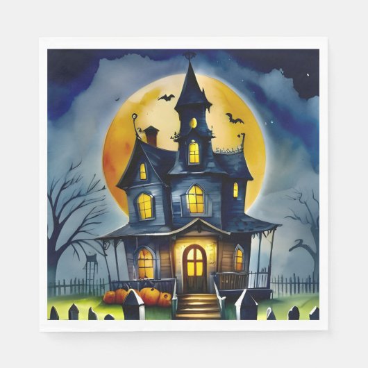 Haunted Hollow & Moon aangekondigd Servet (Voorkant)