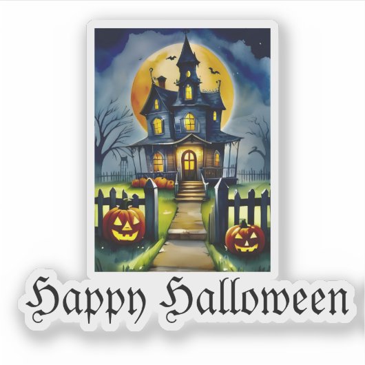 Haunted Hollow & Moon aangekondigd Sticker (Voorkant)