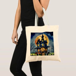 Haunted Hollow & Moon Tote Bag