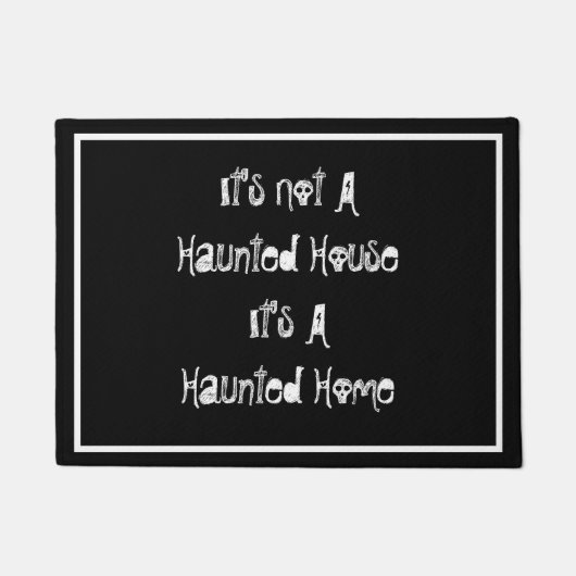 Haunted Home Spooky Gothic Halloween Deurmat (Voorkant)