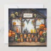 👻🍺 "Haunted Hops & Hors d'oeuvres"🍺 👻 Kaart (Voorkant)