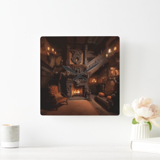 Haunted Horizons Vierkante Klok (Huis)