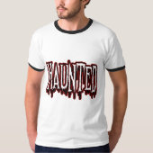 Haunted Horror Drip-typografie T-shirt (Voorkant)