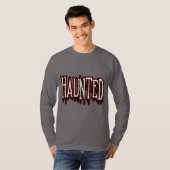 Haunted Horror Drip-typografie T-shirt (Voorkant volledig)