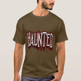 Haunted Horror Drip-typografie T-shirt