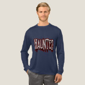 Haunted Horror Drip-typografie Tri-Blend Shirt (Voorkant)