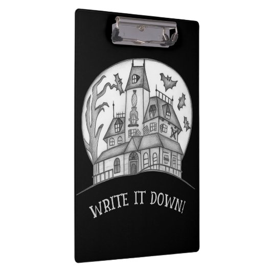 Haunted House and Bats Halloween Klembord (Rechts)