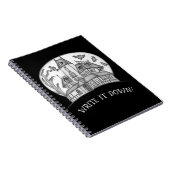 Haunted House and Bats Halloween  Notitieboek (Rechterzijde)