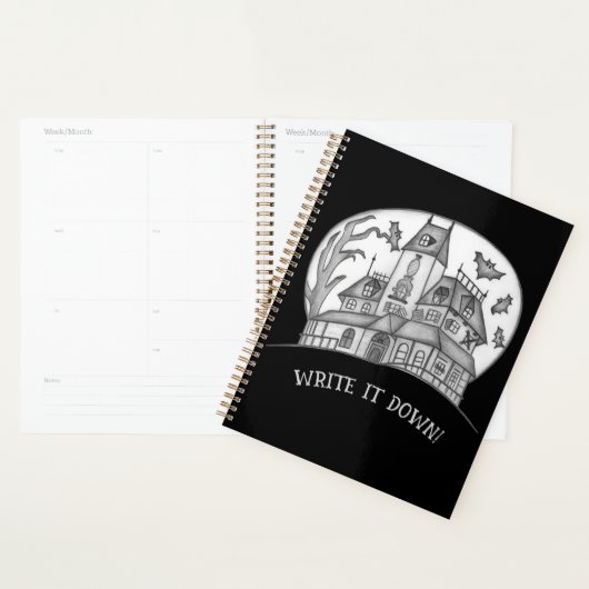 Haunted House and Bats Halloween  Planner (Display)
