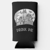 Haunted House and Bats Halloween  Seltzer Blikjeskoeler (Achterkant)