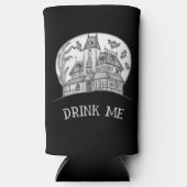 Haunted House and Bats Halloween  Seltzer Blikjeskoeler (Voorkant)