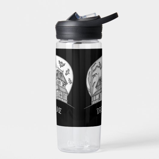 Haunted House and Bats Halloween  Waterfles (Links)