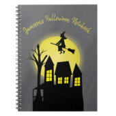 Haunted House and Flying Witch met Moonlight Notitieboek (Voorkant)
