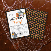 Haunted house and Halloween Elements costuum party Kaart