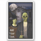 Haunted House Asylum Halloween Sticker (Voorkant)