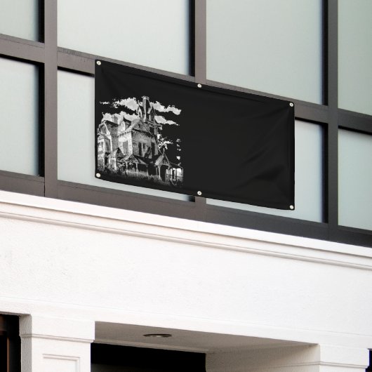 HAUNTED HOUSE BANNER (Buitenkant Gebouw)