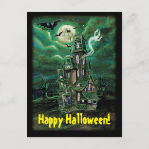Haunted House Bat Briefkaart