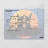 Haunted House Bats Graveyard Halloween Invitation Briefkaart (Achterkant)