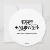 Haunted House Bats Pumpkins Halloween Kaart (Achterkant)
