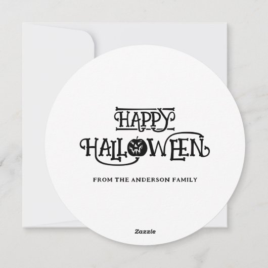 Haunted House Bats Pumpkins Halloween Kaart (Achterkant)