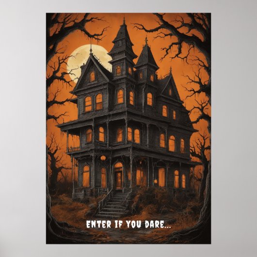 Haunted House bij Halloween Poster (Voorkant)