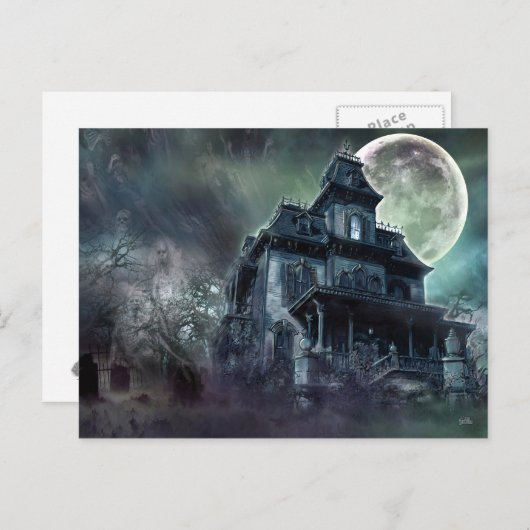 Haunted House Briefkaart (Voorkant / Achterkant)
