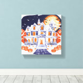 Haunted House Canvas Afdruk (Insitu (Houten vloer))